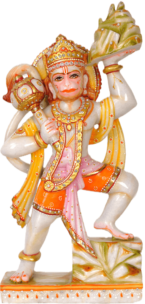white marble hanuman idol thumbnail 2
