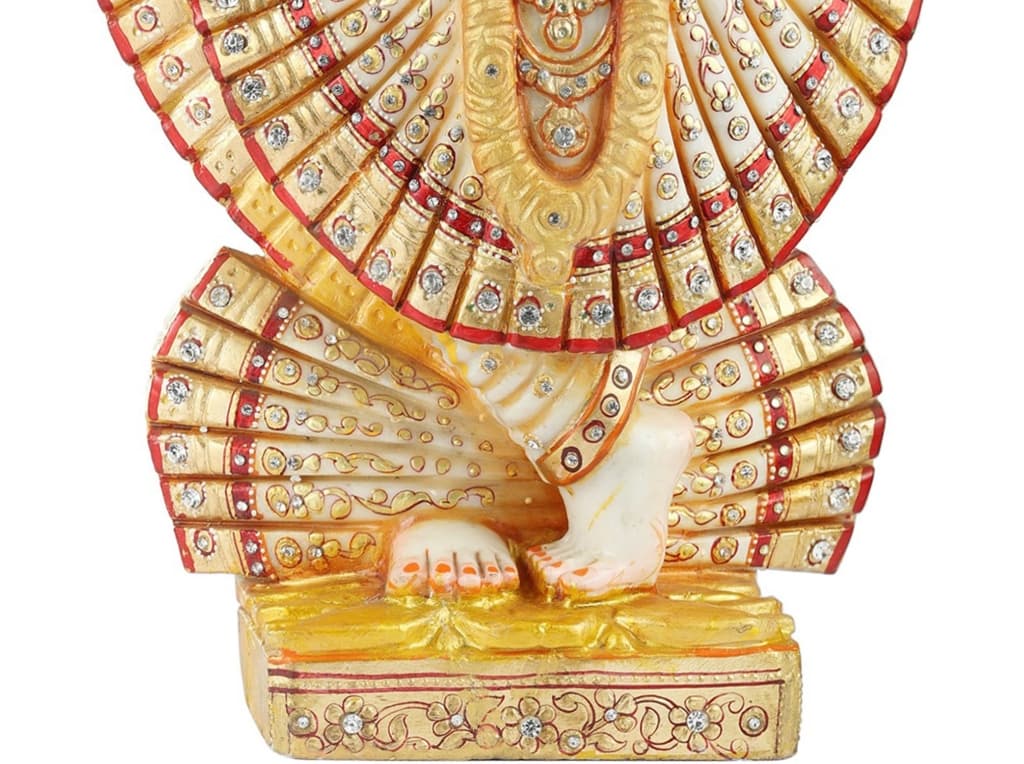 white marble krishna idol thumbnail 5